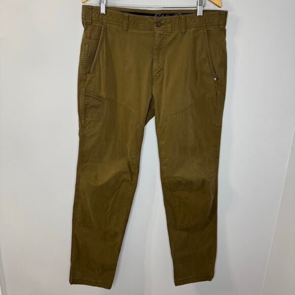 Eddie Bauer First Ascent Guide Pro Double Knee Pants Men Sz 36x34 Olive Green - Picture 1 of 12